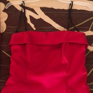 Juniors Red Strapless Dress Sz 2/4